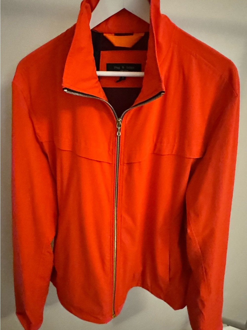 rag & bone red orange Utility Zip Jacket - Picture 2 of 4